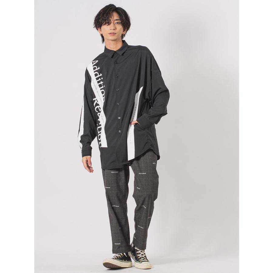 ビッグシルエットテーププリントドルマンシャツ メンズ ビッグシルエット オーバーサイズ ストリート系 韓国ファッション 韓国系 RE730 セブンサーティー | RE730 | 15