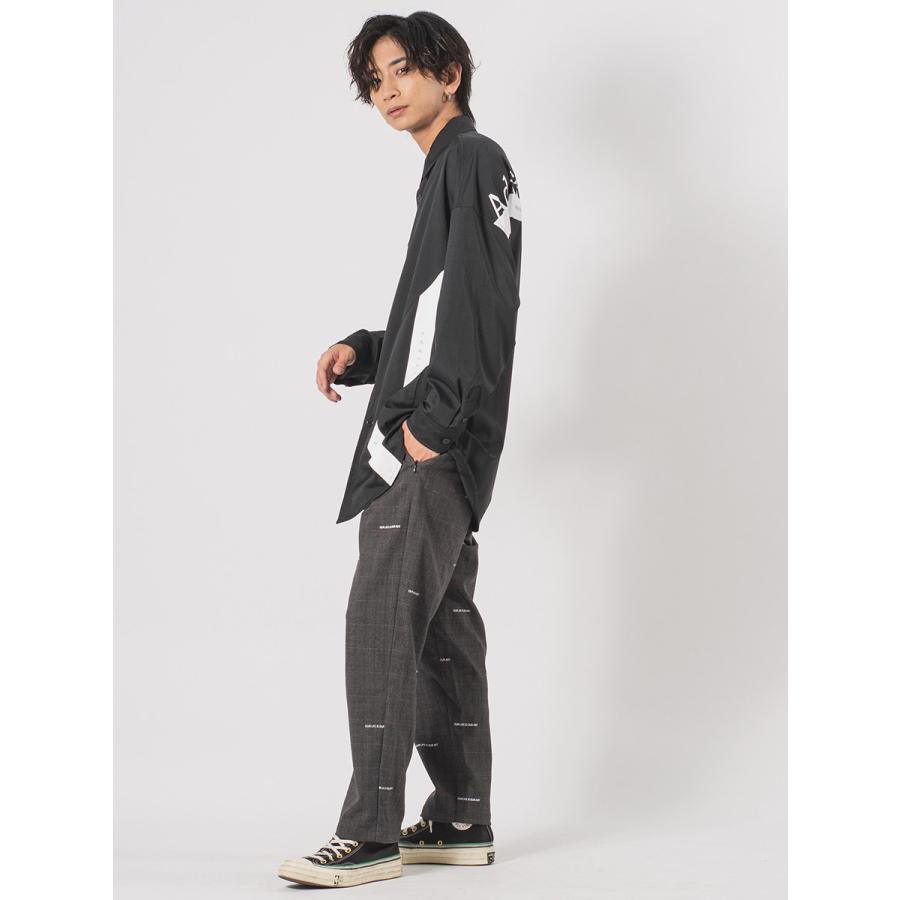 ビッグシルエットテーププリントドルマンシャツ メンズ ビッグシルエット オーバーサイズ ストリート系 韓国ファッション 韓国系 RE730 セブンサーティー | RE730 | 17