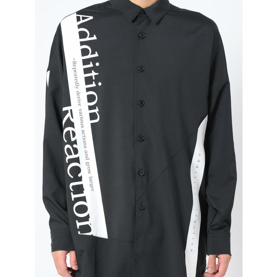 ビッグシルエットテーププリントドルマンシャツ メンズ ビッグシルエット オーバーサイズ ストリート系 韓国ファッション 韓国系 RE730 セブンサーティー | RE730 | 19