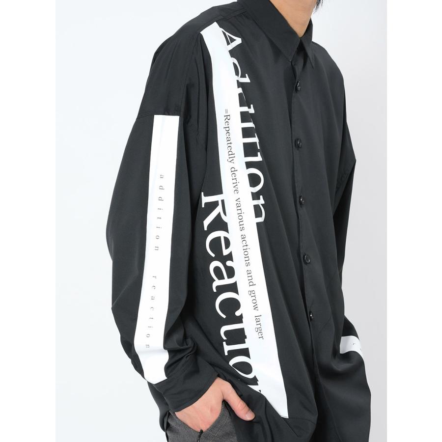 ビッグシルエットテーププリントドルマンシャツ メンズ ビッグシルエット オーバーサイズ ストリート系 韓国ファッション 韓国系 RE730 セブンサーティー | RE730 | 21