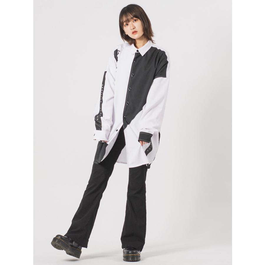 ビッグシルエットテーププリントドルマンシャツ メンズ ビッグシルエット オーバーサイズ ストリート系 韓国ファッション 韓国系 RE730 セブンサーティー | RE730 | 11