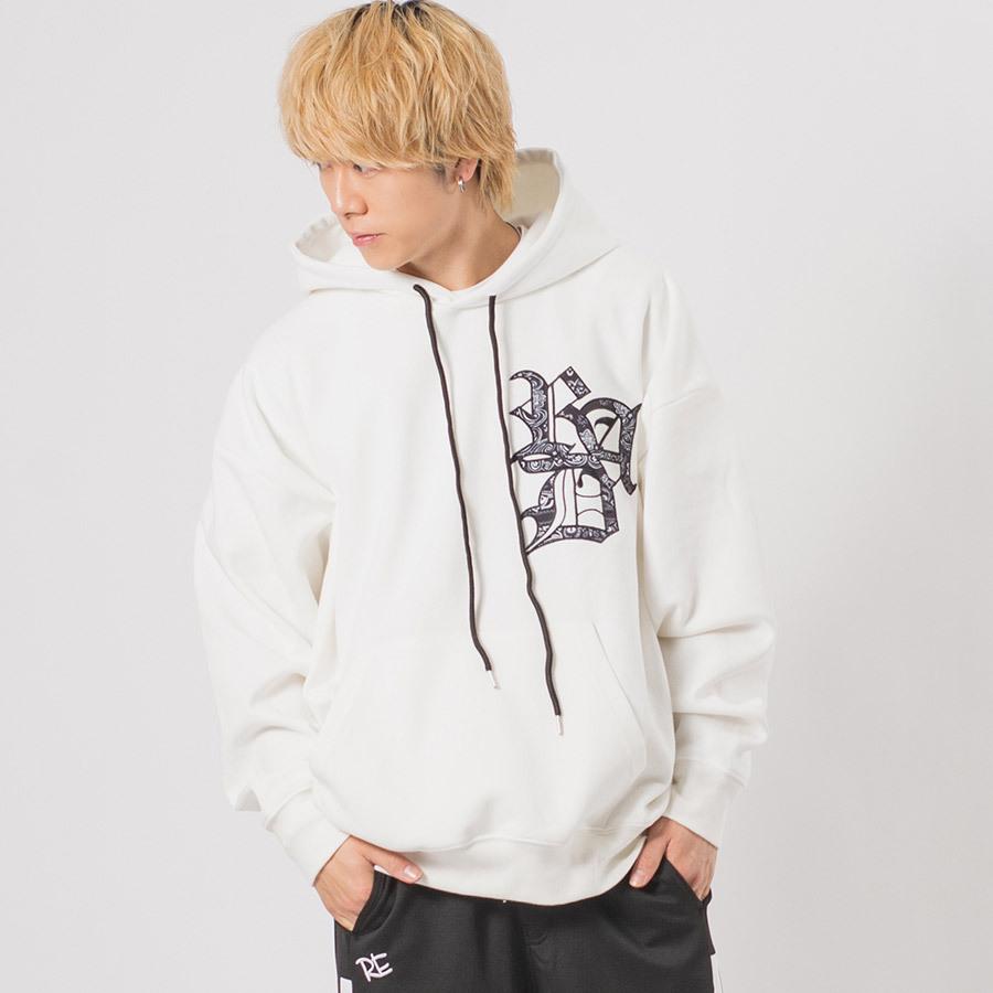 CVCビッグシルエットアップリケ刺繍パーカー メンズ ビッグシルエット オーバーサイズ ストリート系 韓国ファッション 韓国系 RE730 セブンサーティー | RE730 | 05