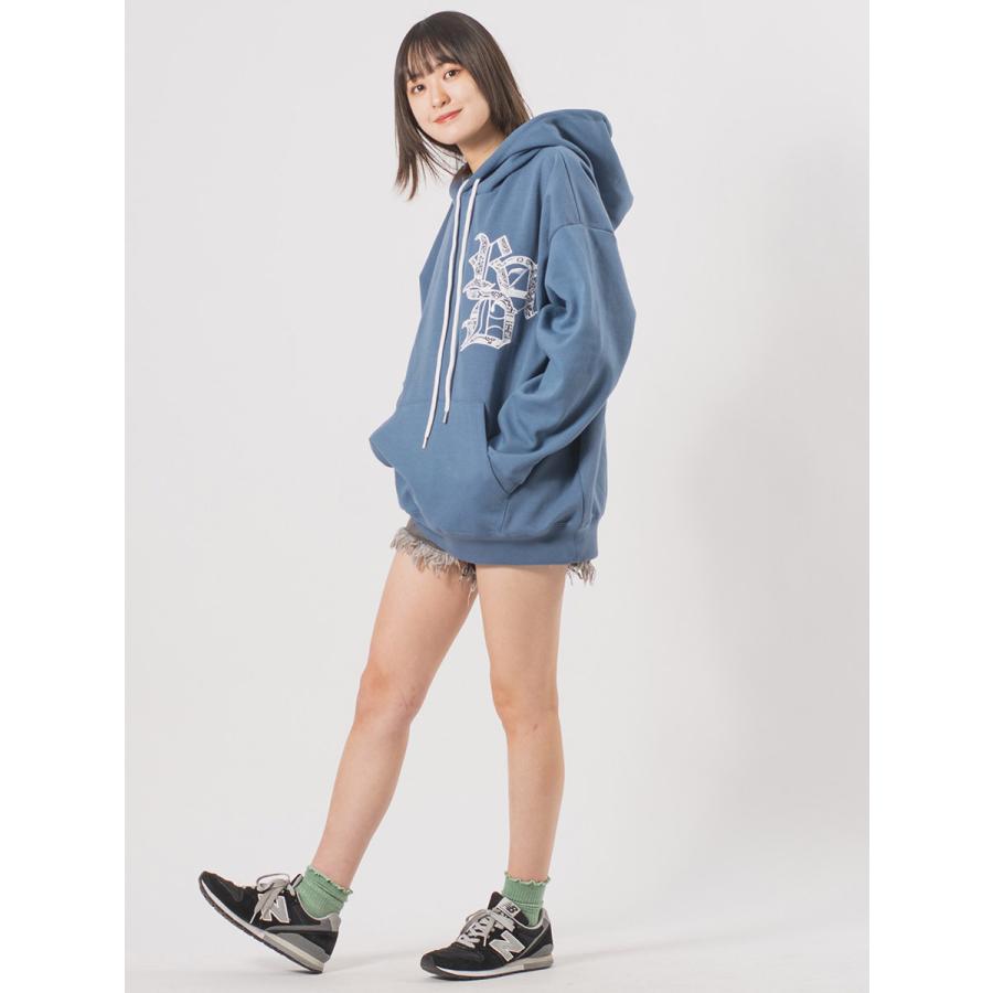 CVCビッグシルエットアップリケ刺繍パーカー メンズ ビッグシルエット オーバーサイズ ストリート系 韓国ファッション 韓国系 RE730 セブンサーティー | RE730 | 14