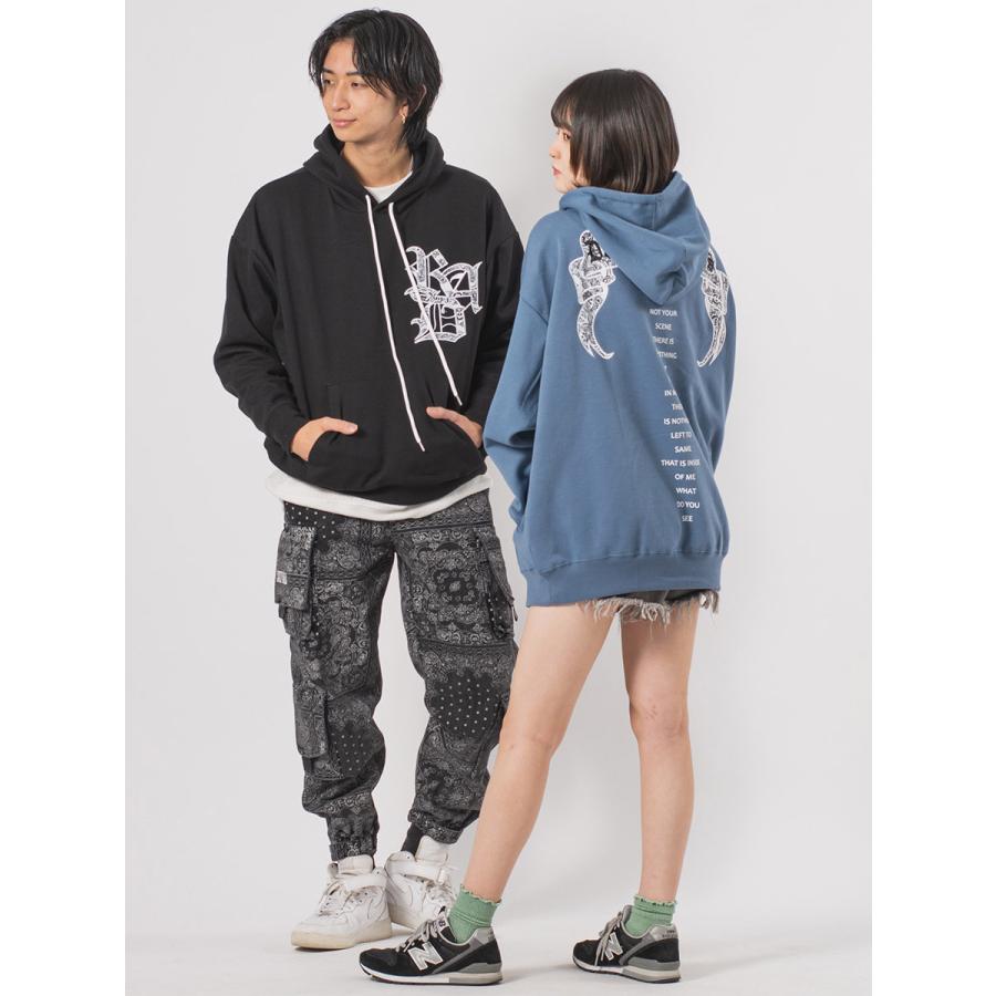 CVCビッグシルエットアップリケ刺繍パーカー メンズ ビッグシルエット オーバーサイズ ストリート系 韓国ファッション 韓国系 RE730 セブンサーティー | RE730 | 16