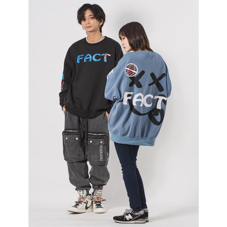 CVCビッグシルエットアップリケトレーナー メンズ ビッグシルエット オーバーサイズ ストリート系 韓国ファッション 韓国系 RE730 セブンサーティー | RE730 | 14