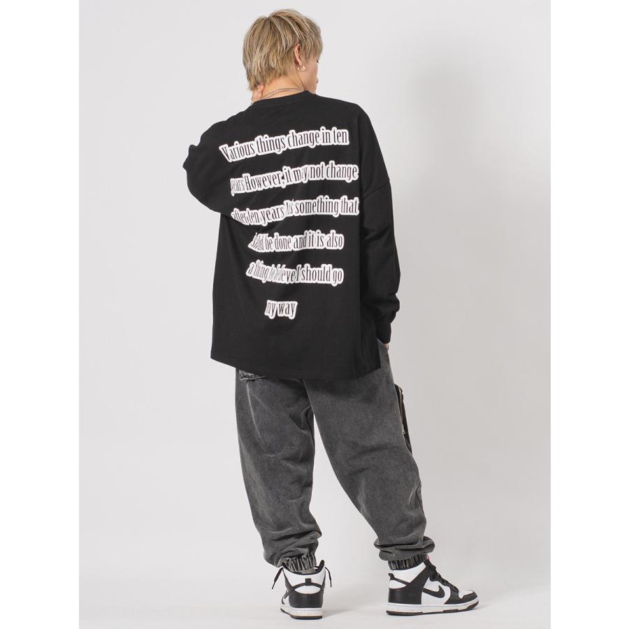 フォトプリントモンスターシルエットロンTシャツ メンズ ビッグシルエット オーバーサイズ ストリート系 韓国ファッション 韓国系 RE730 セブンサーティー | RE730 | 17