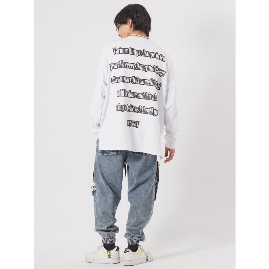 フォトプリントモンスターシルエットロンTシャツ メンズ ビッグシルエット オーバーサイズ ストリート系 韓国ファッション 韓国系 RE730 セブンサーティー | RE730 | 09