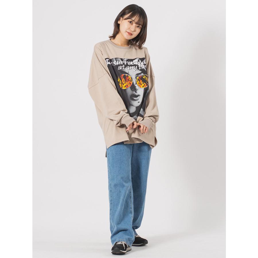 フォトプリントモンスターシルエットロンTシャツ メンズ ビッグシルエット オーバーサイズ ストリート系 韓国ファッション 韓国系 RE730 セブンサーティー | RE730 | 11