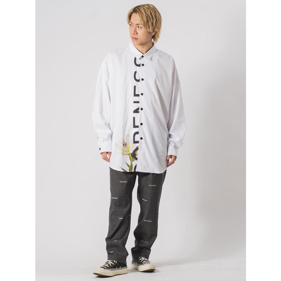 ロング丈フラワープリントドルマンシャツ メンズ ビッグシルエット オーバーサイズ ストリート系 韓国ファッション 韓国系 RE730 セブンサーティー | RE730 | 05