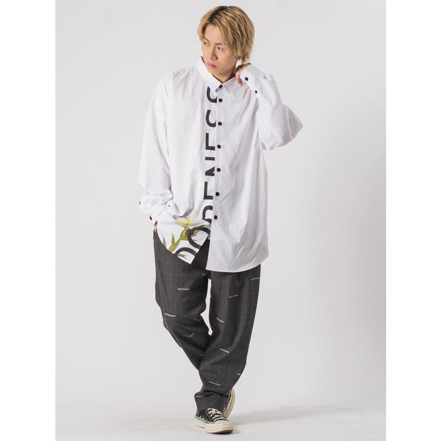 ロング丈フラワープリントドルマンシャツ メンズ ビッグシルエット オーバーサイズ ストリート系 韓国ファッション 韓国系 RE730 セブンサーティー | RE730 | 07