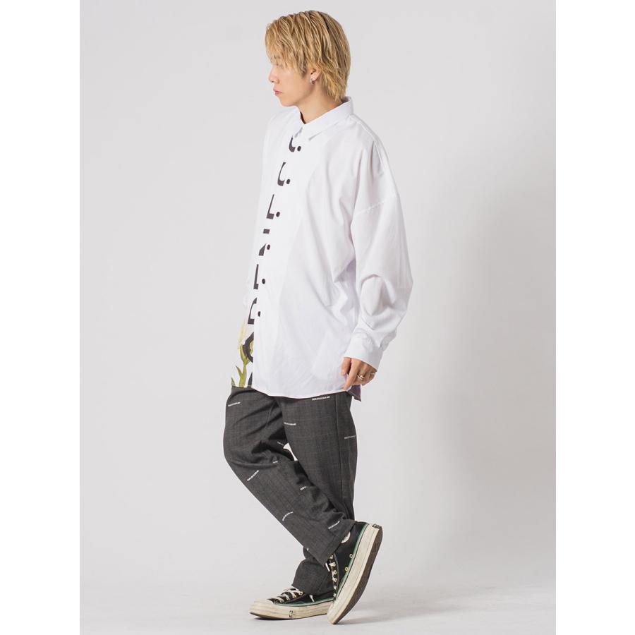 ロング丈フラワープリントドルマンシャツ メンズ ビッグシルエット オーバーサイズ ストリート系 韓国ファッション 韓国系 RE730 セブンサーティー | RE730 | 08