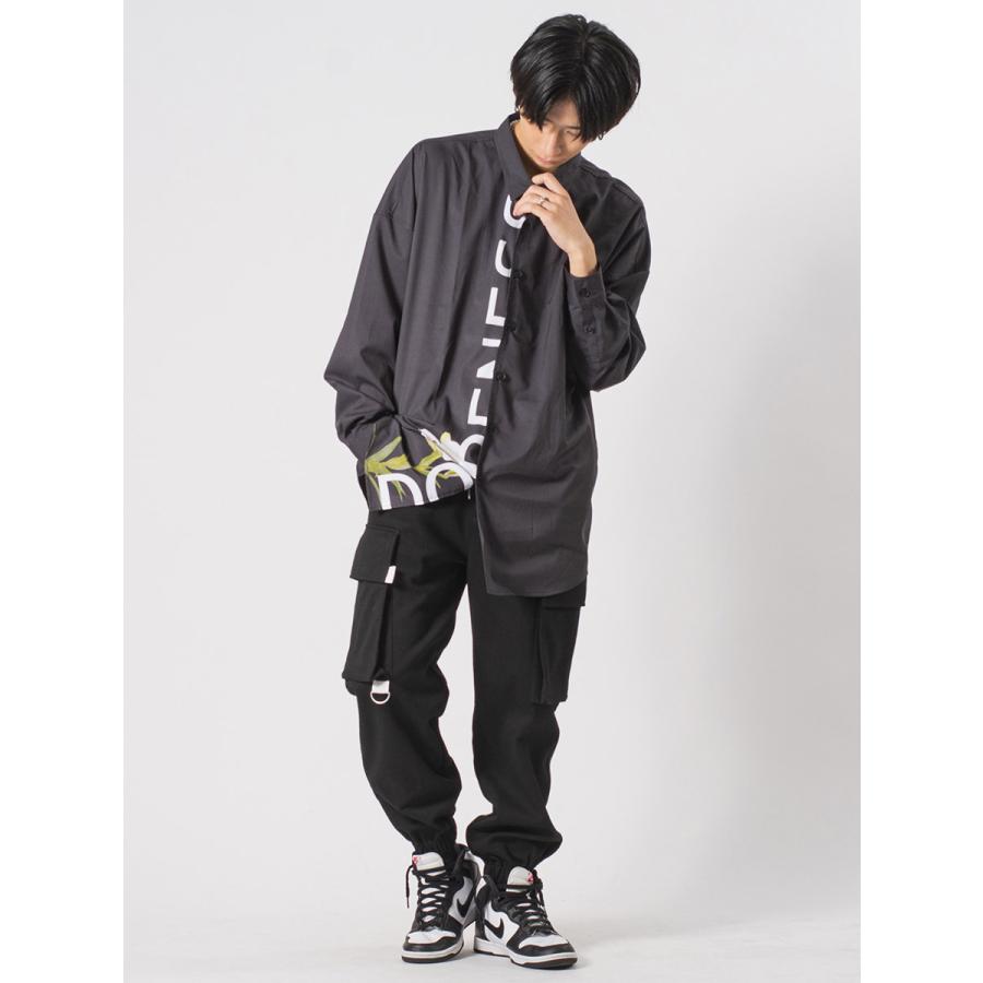 ロング丈フラワープリントドルマンシャツ メンズ ビッグシルエット オーバーサイズ ストリート系 韓国ファッション 韓国系 RE730 セブンサーティー | RE730 | 11