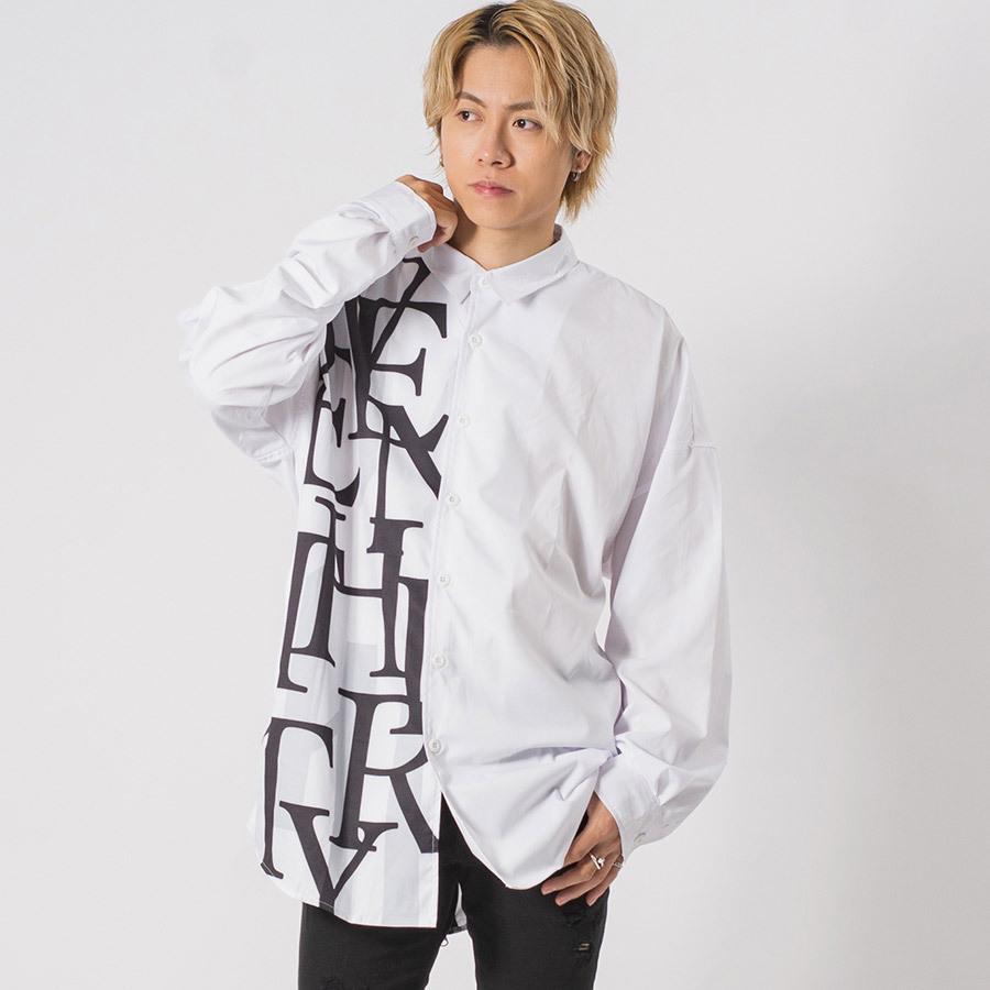 ロング丈バックジップドルマンシャツ メンズ ビッグシルエット オーバーサイズ ストリート系 韓国ファッション 韓国系 RE730 セブンサーティー | RE730 | 03