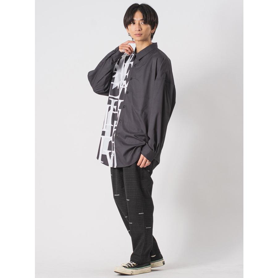 ロング丈バックジップドルマンシャツ メンズ ビッグシルエット オーバーサイズ ストリート系 韓国ファッション 韓国系 RE730 セブンサーティー | RE730 | 13