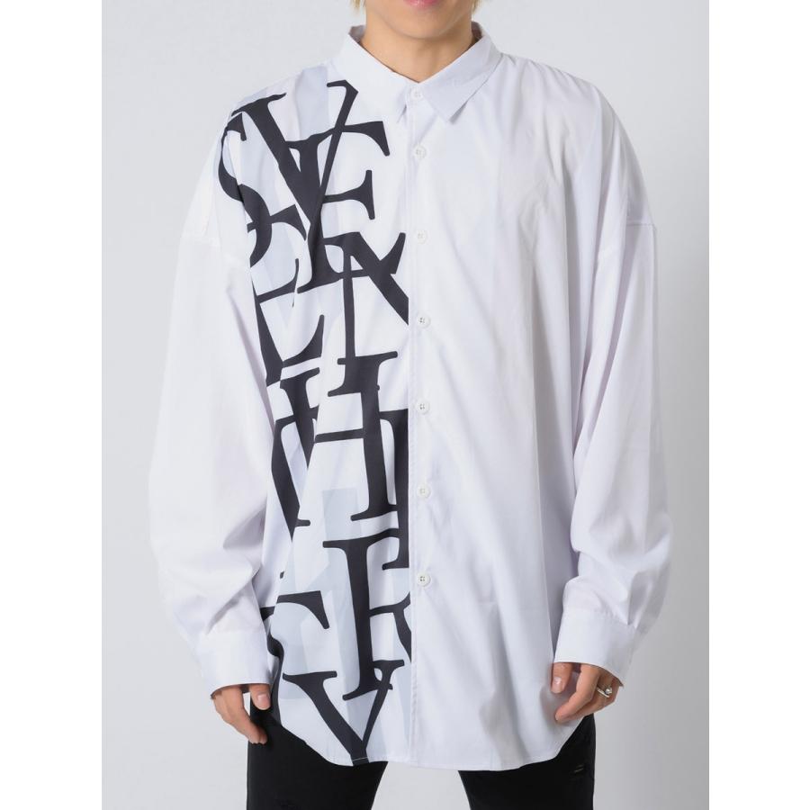 ロング丈バックジップドルマンシャツ メンズ ビッグシルエット オーバーサイズ ストリート系 韓国ファッション 韓国系 RE730 セブンサーティー | RE730 | 15