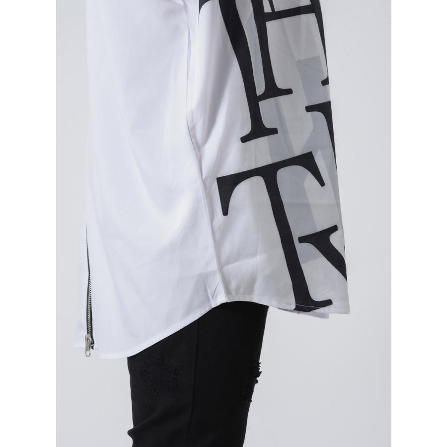 ロング丈バックジップドルマンシャツ メンズ ビッグシルエット オーバーサイズ ストリート系 韓国ファッション 韓国系 RE730 セブンサーティー | RE730 | 19