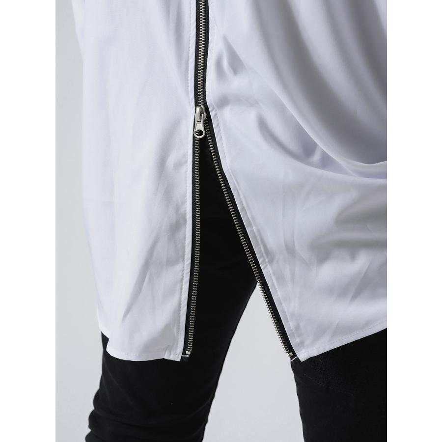 ロング丈バックジップドルマンシャツ メンズ ビッグシルエット オーバーサイズ ストリート系 韓国ファッション 韓国系 RE730 セブンサーティー | RE730 | 21