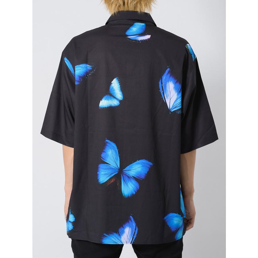 ビッグシルエットモルフォ蝶プリントビッグシャツ メンズ ビッグシルエット オーバーサイズ ストリート系 韓国ファッション 韓国系 RE730 セブンサーティー | RE730 | 16