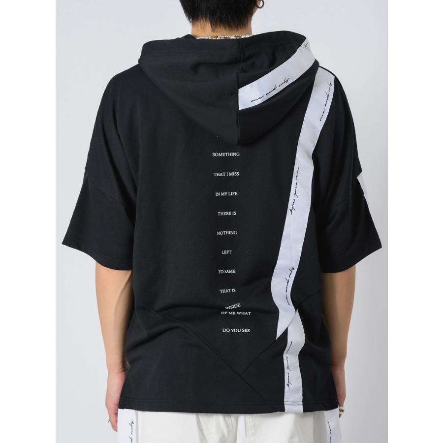 アシンメトリードルマンTパーカー メンズ ビッグシルエット オーバーサイズ ストリート系 韓国ファッション 韓国系 RE730 セブンサーティー | RE730 | 18