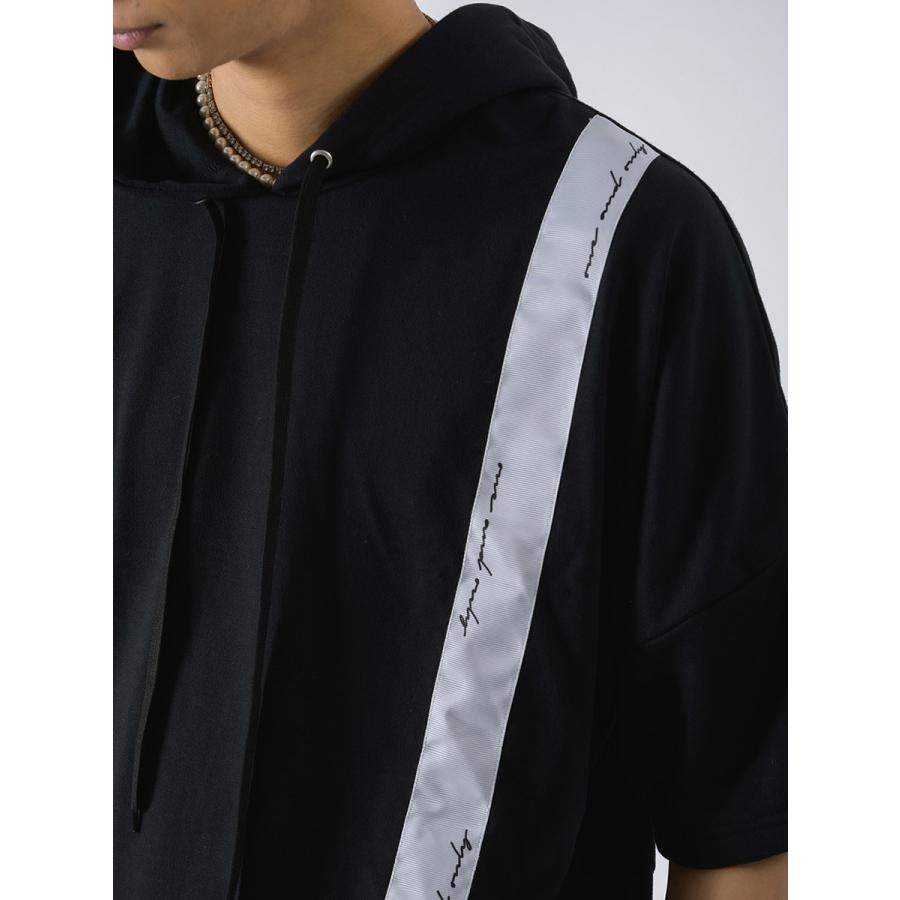 アシンメトリードルマンTパーカー メンズ ビッグシルエット オーバーサイズ ストリート系 韓国ファッション 韓国系 RE730 セブンサーティー | RE730 | 19