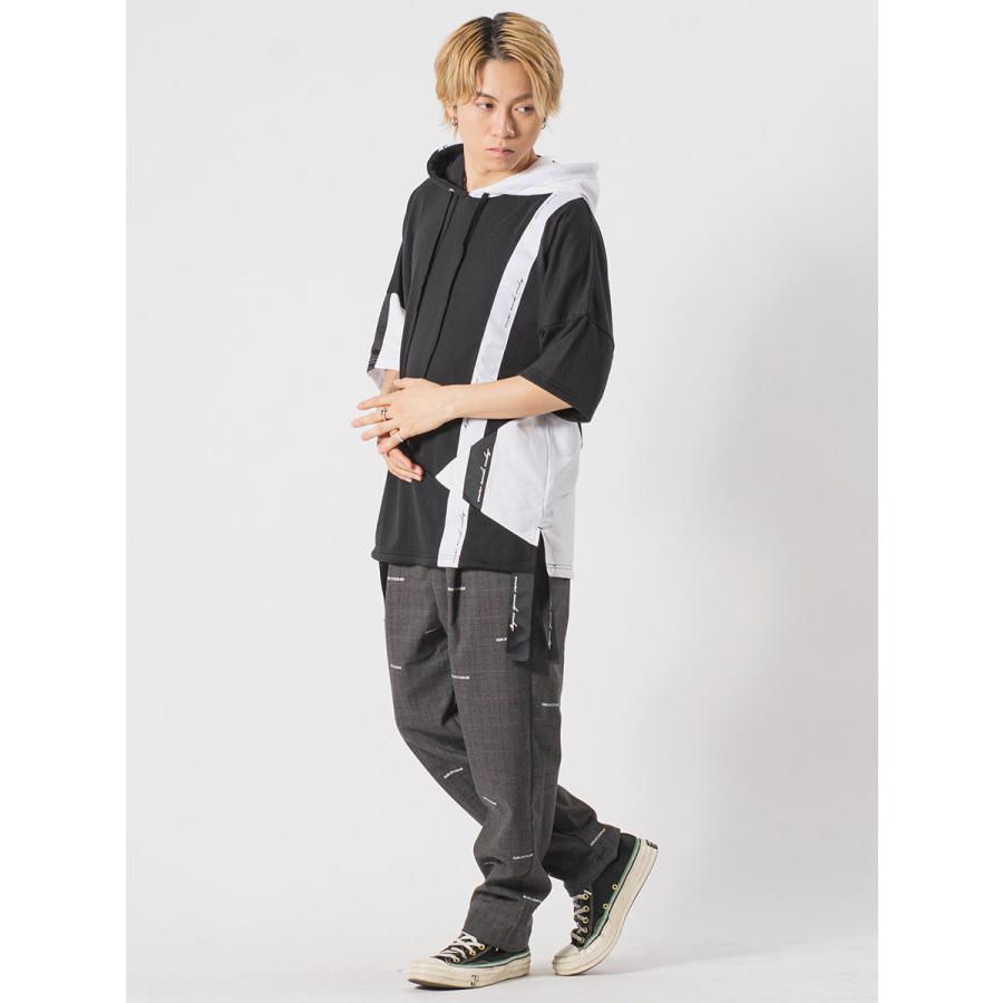 アシンメトリードルマンTパーカー メンズ ビッグシルエット オーバーサイズ ストリート系 韓国ファッション 韓国系 RE730 セブンサーティー | RE730 | 11