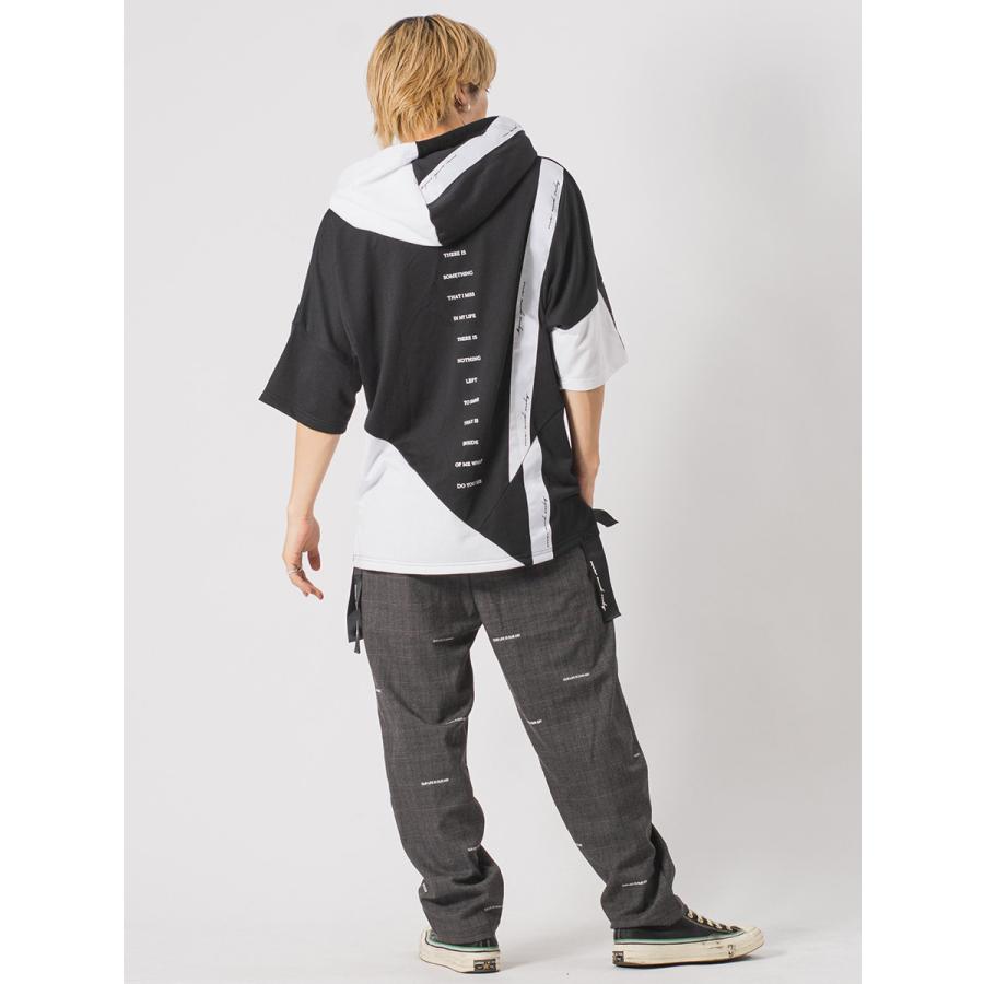 アシンメトリードルマンTパーカー メンズ ビッグシルエット オーバーサイズ ストリート系 韓国ファッション 韓国系 RE730 セブンサーティー | RE730 | 12