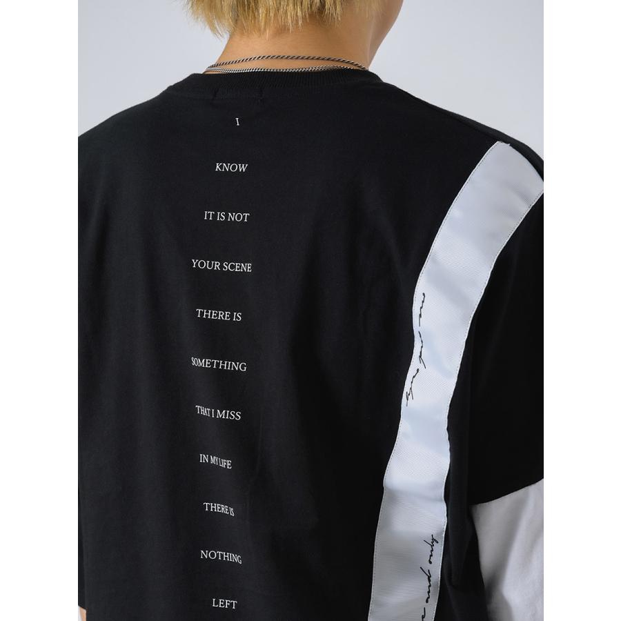 アシンメトリードルマンTシャツ メンズ ビッグシルエット オーバーサイズ ストリート系 韓国ファッション 韓国系 RE730 セブンサーティー | RE730 | 19