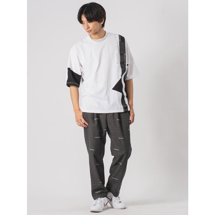 アシンメトリードルマンTシャツ メンズ ビッグシルエット オーバーサイズ ストリート系 韓国ファッション 韓国系 RE730 セブンサーティー | RE730 | 05