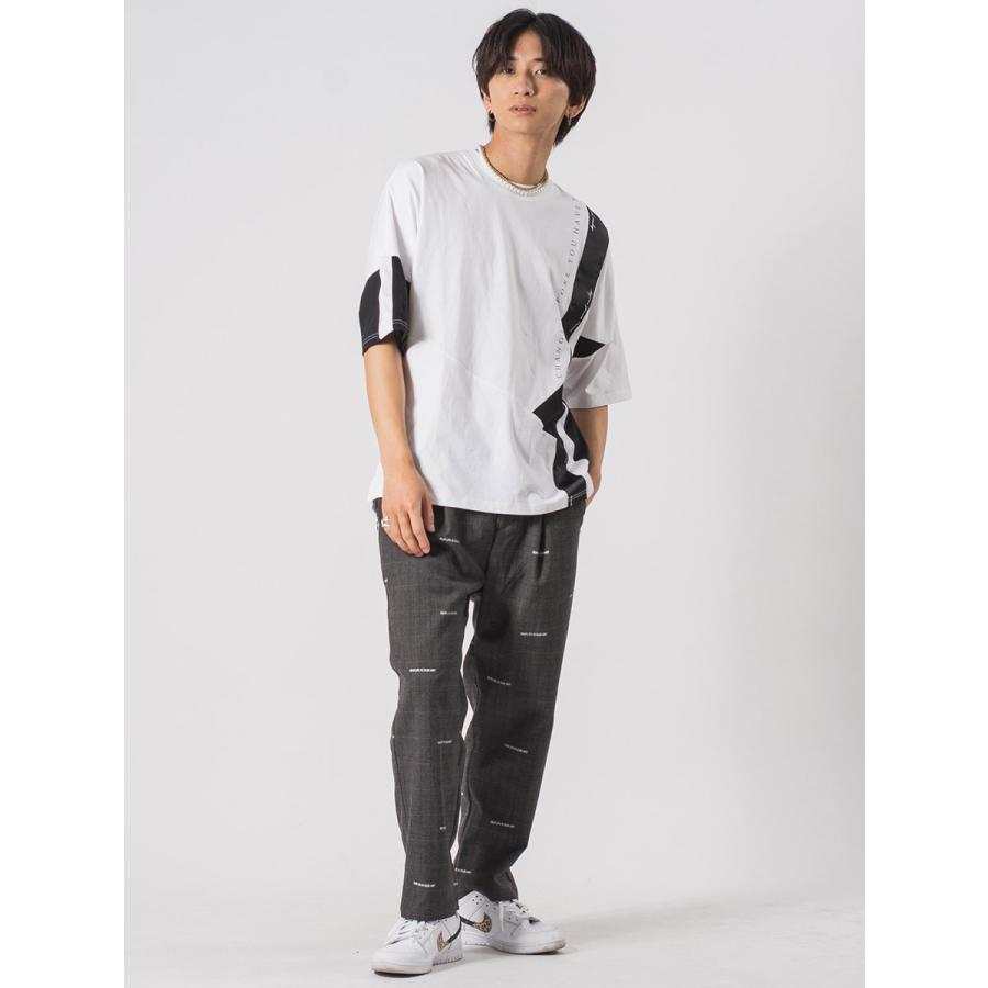 アシンメトリードルマンTシャツ メンズ ビッグシルエット オーバーサイズ ストリート系 韓国ファッション 韓国系 RE730 セブンサーティー | RE730 | 06