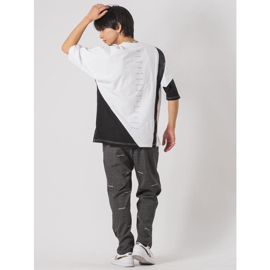 アシンメトリードルマンTシャツ メンズ ビッグシルエット オーバーサイズ ストリート系 韓国ファッション 韓国系 RE730 セブンサーティー | RE730 | 09