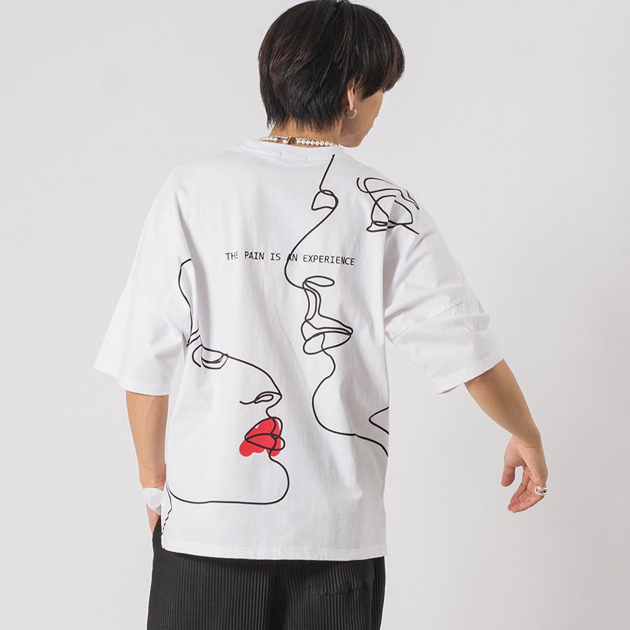 RUNSEOKJIN フェイス Tシャツ Mサイズ　公式 大きいサイズ メンズ THE NORTH FACE (ザ ノースフェイス) ロゴ