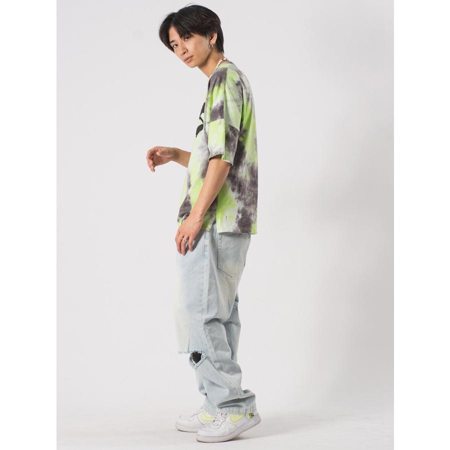 タイダイドルマンTシャツ メンズ ビッグシルエット オーバーサイズ ストリート系 韓国ファッション 韓国系 RE730 セブンサーティー | RE730 | 13