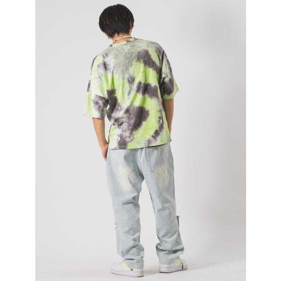 タイダイドルマンTシャツ メンズ ビッグシルエット オーバーサイズ ストリート系 韓国ファッション 韓国系 RE730 セブンサーティー | RE730 | 14