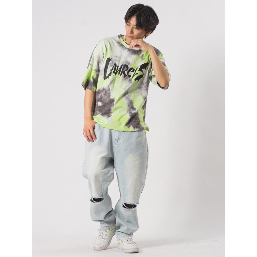 タイダイドルマンTシャツ メンズ ビッグシルエット オーバーサイズ ストリート系 韓国ファッション 韓国系 RE730 セブンサーティー | RE730 | 12