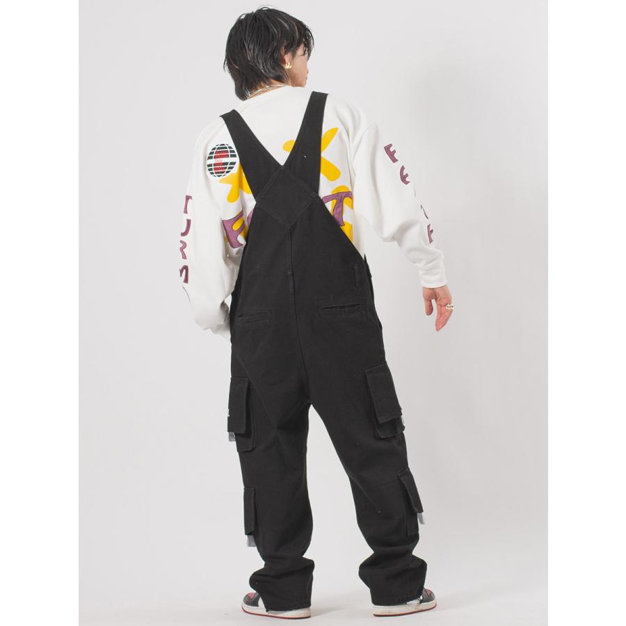 ルーズカーゴオーバーオール メンズ ワイドパンツ オーバーサイズ ユニセックス ストリート系 韓国ファッション 韓国系 RE730 セブンサーティー | RE730 | 14