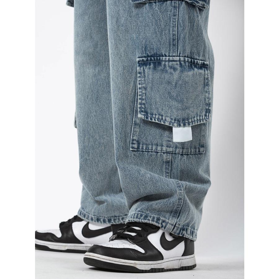 ルーズカーゴオーバーオール メンズ ワイドパンツ オーバーサイズ ユニセックス ストリート系 韓国ファッション 韓国系 RE730 セブンサーティー | RE730 | 20