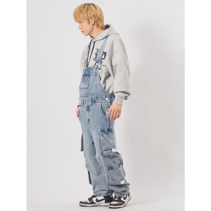 ルーズカーゴオーバーオール メンズ ワイドパンツ オーバーサイズ ユニセックス ストリート系 韓国ファッション 韓国系 RE730 セブンサーティー | RE730 | 07