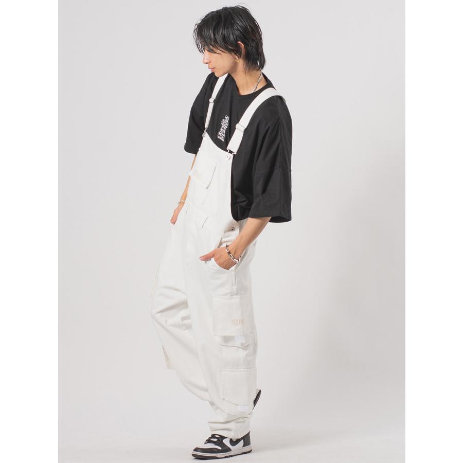 ルーズカーゴオーバーオール メンズ ワイドパンツ オーバーサイズ ユニセックス ストリート系 韓国ファッション 韓国系 RE730 セブンサーティー | RE730 | 10