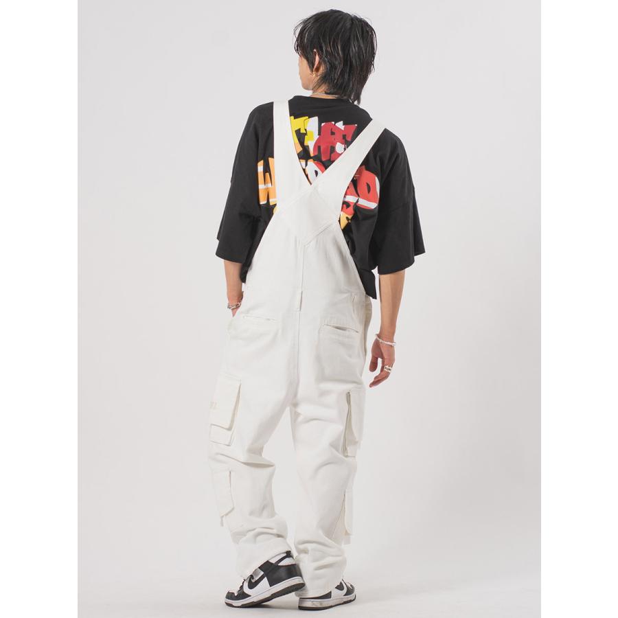 ルーズカーゴオーバーオール メンズ ワイドパンツ オーバーサイズ ユニセックス ストリート系 韓国ファッション 韓国系 RE730 セブンサーティー | RE730 | 11