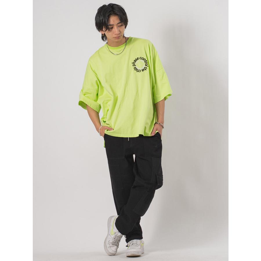 パッチワークベイカーカーゴパンツ メンズ ワイドパンツ ミリタリー オーバーサイズ ストリート系 韓国ファッション 韓国系 RE730 セブンサーティー | RE730 | 16