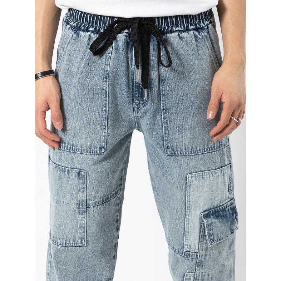 パッチワークベイカーカーゴパンツ メンズ ワイドパンツ ミリタリー オーバーサイズ ストリート系 韓国ファッション 韓国系 RE730 セブンサーティー | RE730 | 19