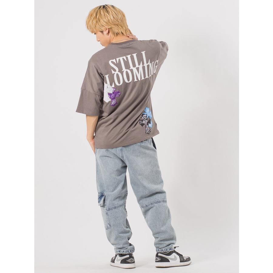 パッチワークベイカーカーゴパンツ メンズ ワイドパンツ ミリタリー オーバーサイズ ストリート系 韓国ファッション 韓国系 RE730 セブンサーティー | RE730 | 10