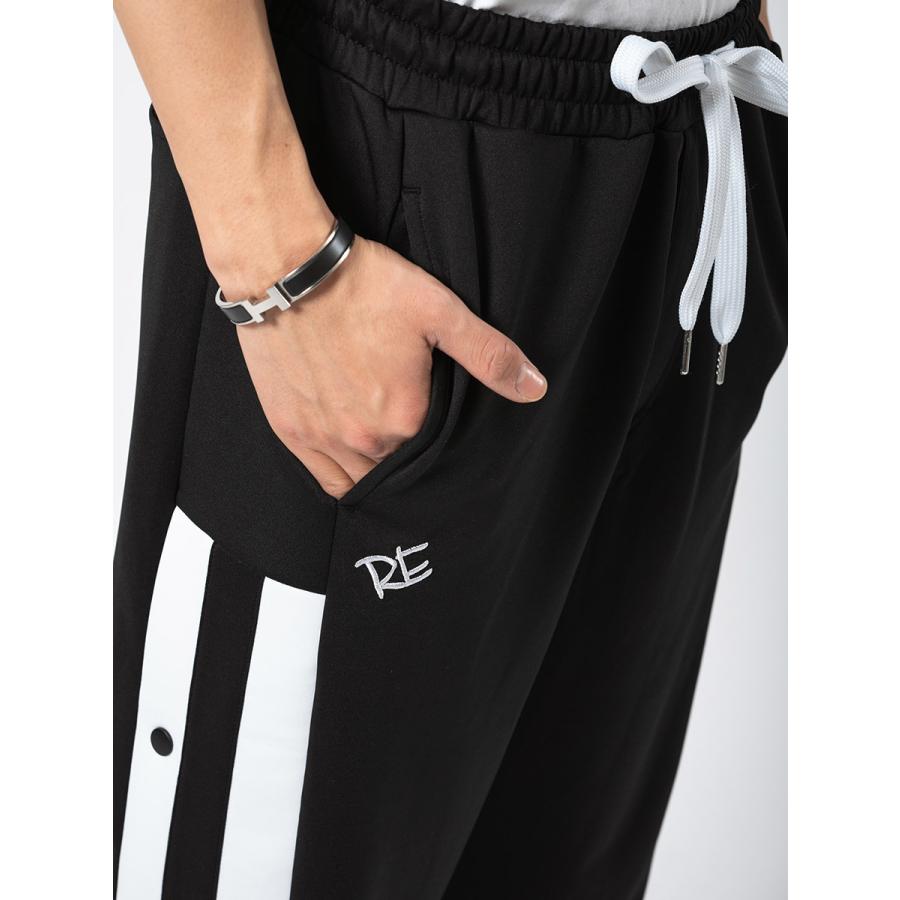 サイドボタンラインパンツ メンズ ワイドパンツ ジャージ スウェットパンツ ストリート系 韓国ファッション 韓国系 RE730 セブンサーティー | RE730 | 19