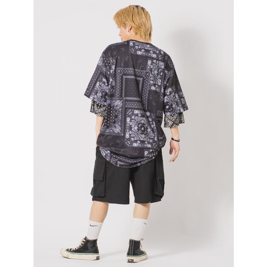 ビッグシルエット総柄ビッグベースボールシャツ メンズ ビッグシルエット オーバーサイズ ストリート系 韓国ファッション 韓国系 RE730 セブンサーティー | RE730 | 15