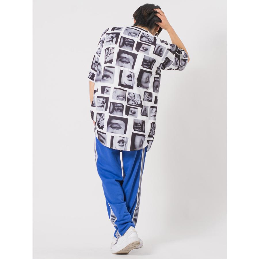 ビッグシルエット総柄ビッグベースボールシャツ メンズ ビッグシルエット オーバーサイズ ストリート系 韓国ファッション 韓国系 RE730 セブンサーティー | RE730 | 18