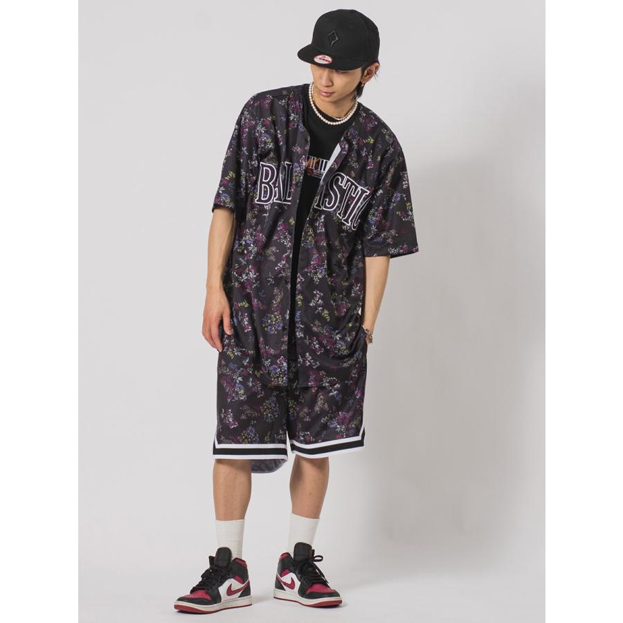 ビッグシルエット総柄ビッグベースボールシャツ メンズ ビッグシルエット オーバーサイズ ストリート系 韓国ファッション 韓国系 RE730 セブンサーティー | RE730 | 07