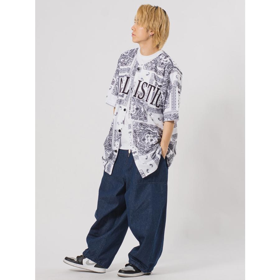 ビッグシルエット総柄ビッグベースボールシャツ メンズ ビッグシルエット オーバーサイズ ストリート系 韓国ファッション 韓国系 RE730 セブンサーティー | RE730 | 11