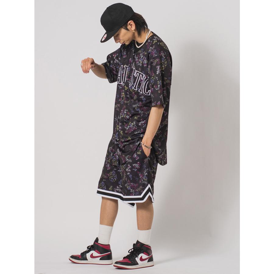総柄バスケショーツ メンズ ショートパンツ ワイドパンツ ビッグシルエット オーバーサイズ ストリート系 韓国ファッション 韓国系 RE730 セブンサーティー | RE730 | 09