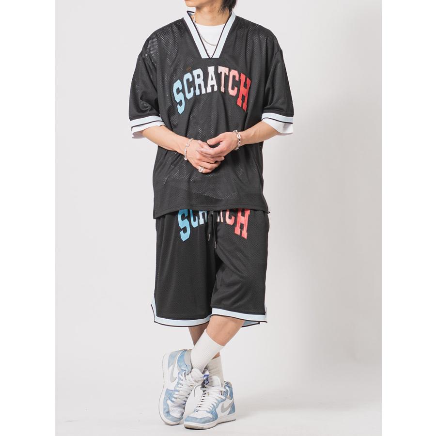 メッシュバスケショーツ メンズ ショートパンツ ワイドパンツ ビッグシルエット オーバーサイズ ストリート系 韓国ファッション 韓国系 RE730 セブンサーティー | RE730 | 16