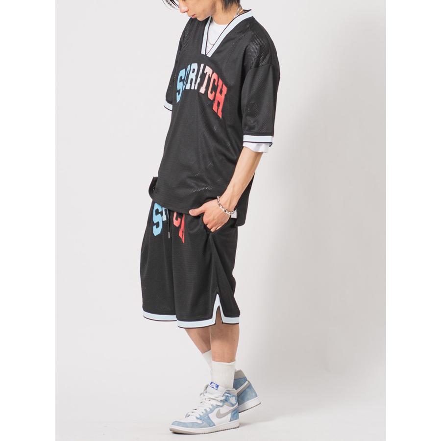 メッシュバスケショーツ メンズ ショートパンツ ワイドパンツ ビッグシルエット オーバーサイズ ストリート系 韓国ファッション 韓国系 RE730 セブンサーティー | RE730 | 17